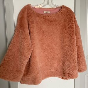 Madewell Pink Sherpa Pullover Jacket